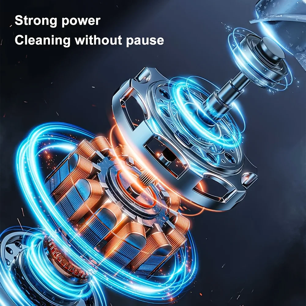 New Electric Cleaning Brush Multifunctional Kitchen Bathroom Toilet Portable LED Display With 5 Replaceable Brush Head