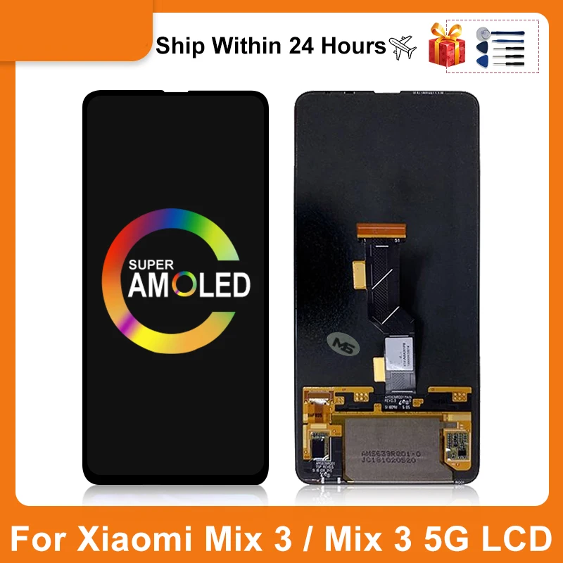 

ЖК-дисплей Super AMOLED для XIAOMI MIX 3, сменный сенсорный экран с дигитайзером в сборе для 6,39 "XIAOMI Mi Mix3 Mix 3