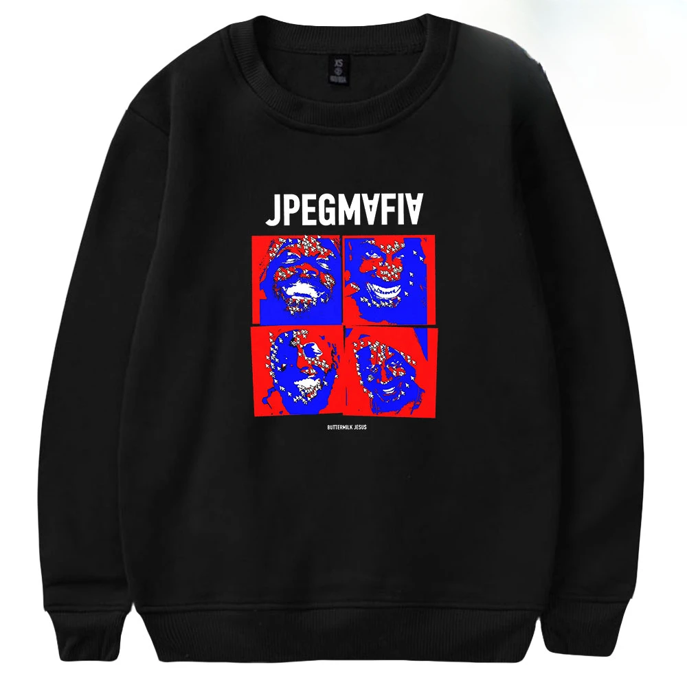 

Rapper Jpegmafia Merch Graphic Hoodies Women Men O-neck Long Sleeve Crewneck Sweatshirt Casual Tracksuit Y2K Streetwear Clothes