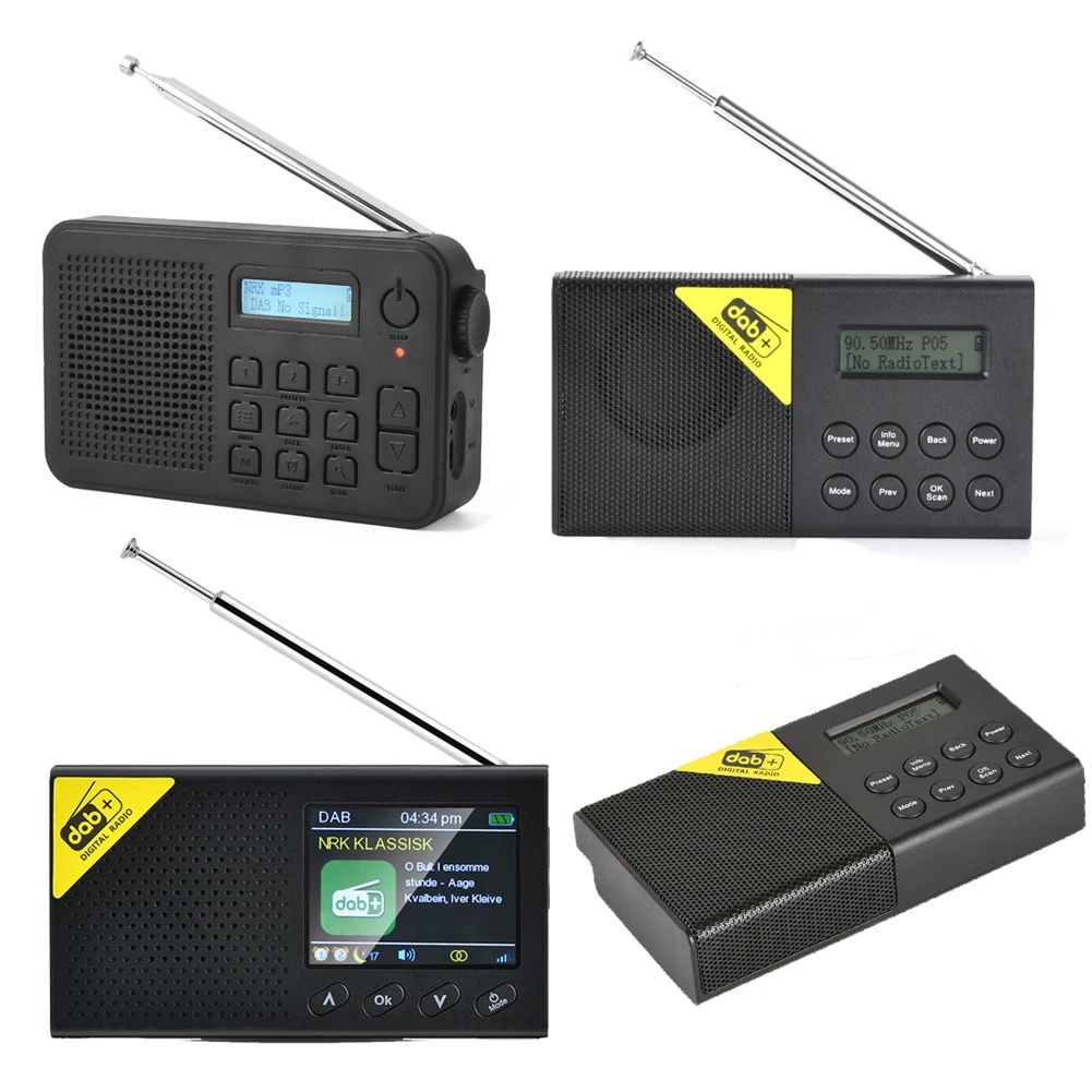 DAB enchufes radio FM Radio Tuner box Bluetooth altavoces pantalla LCD blanco 