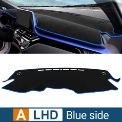 Advanced Car Dashboard Cover Sun Shade Anti - UV Mat - Light - Reducing Auto Accessory (A LHD Blue Side)