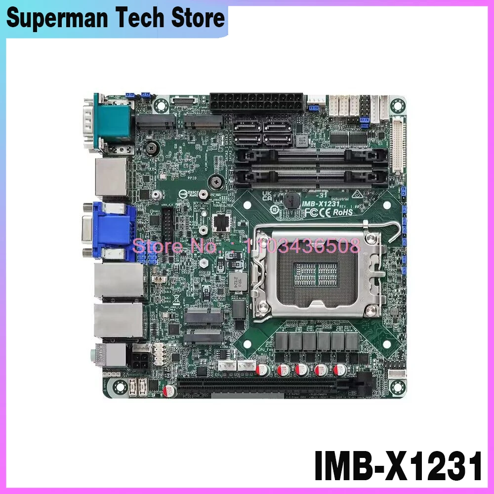 ASRock IMB-X1231 산업용 마더보드, W680 칩셋, 12 세대, 13 세대, 1700 핀