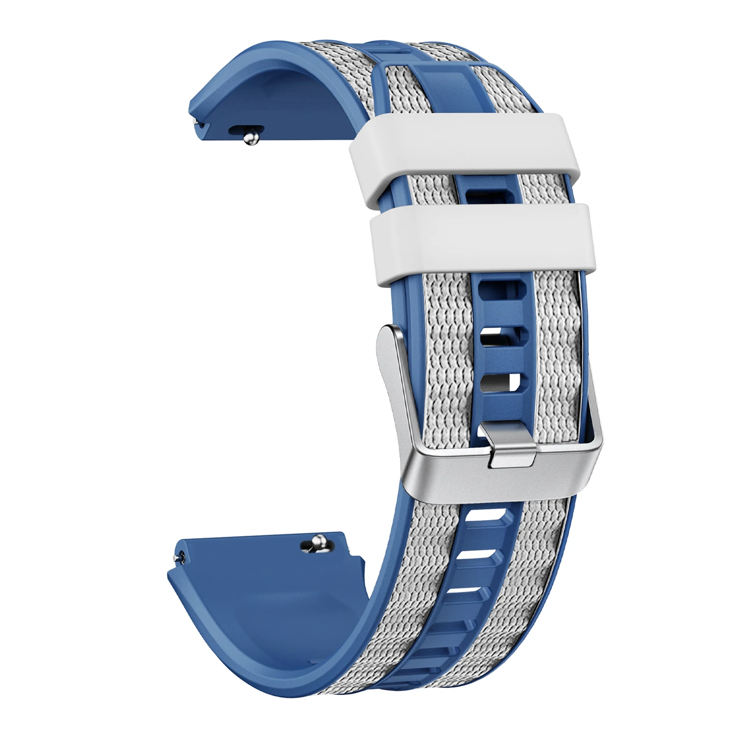 Two-Tone Silicone Sports Strap - 22mm Premium Watchband