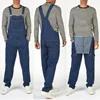 2025 Men's Denim Overalls Cargo Trousers for Men Fashion Bib Jeans Jumpsuit Oversized Pants Clothing Male Straight Streetwear 5