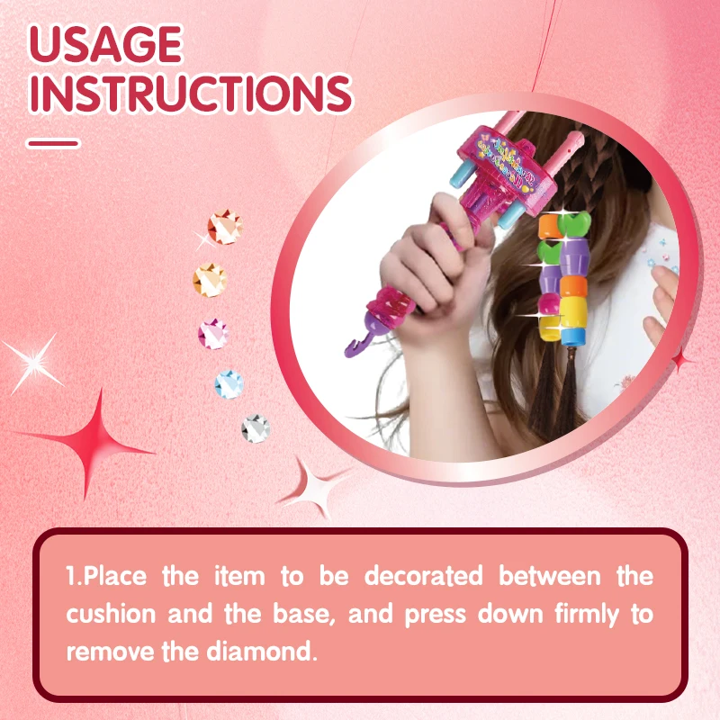 Hair Braider DIY Hair Accessories Kit for Girls Kids Beads Hair Styling Tool Manual Braiding Weaving Pretend Play Toys Gift