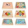 Eight In One Children's Multifunctional Board  Chess Wooden Flying Chess Checkers Gobang Chinese Chess Adult Parentchild Game 3