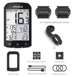 CYCPLUS M1 Advanced GPS Cycling Speedometer with Bluetooth 5.0 and ANT+ Connectivity (M1 C3x2 Z1)