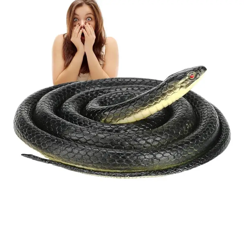 Realistic Snake Realistic Fake Snake Toy To Keep Birds Away Large Snake Toy Fake Rubber Snake Prank Stuff Halloween Scary Toy