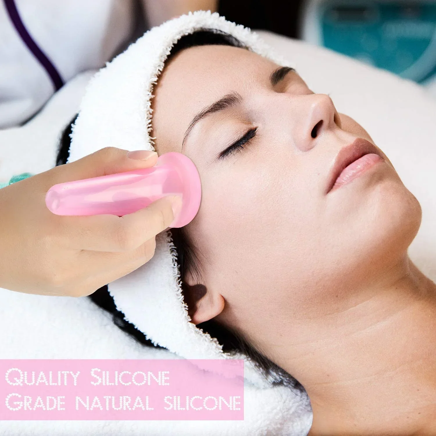 7PCS Natural Silicone Cupping Massage Cup for Body Fac Neck Eye Massage Vacuum Tank Body Facial Care Anti-aging Beauty Tools