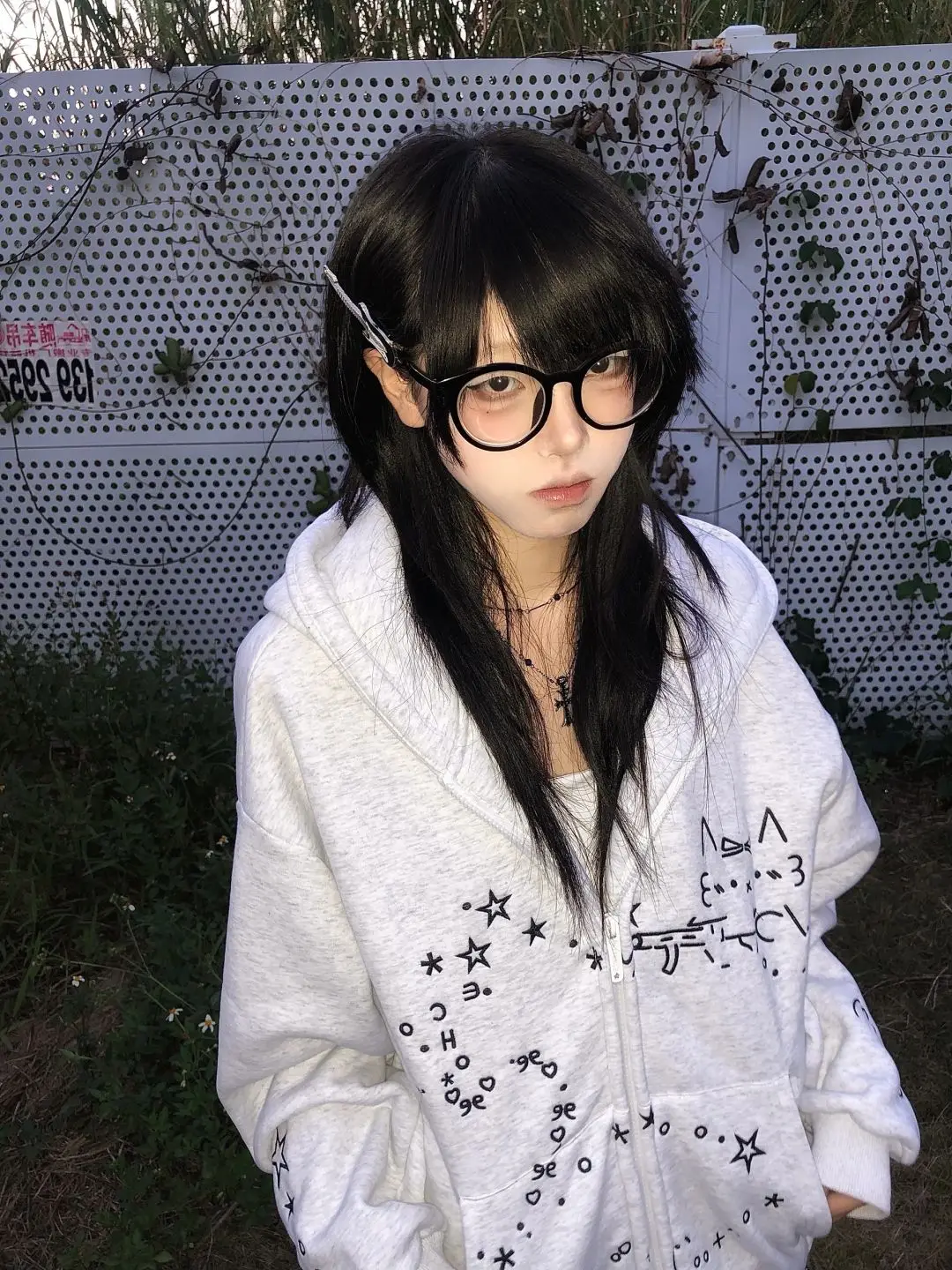 ay Hooded Sweatirt Embroidered Fce Thiened Women's Sle Lazy  Culture Star Autumn Winter Outerwear Cardigan