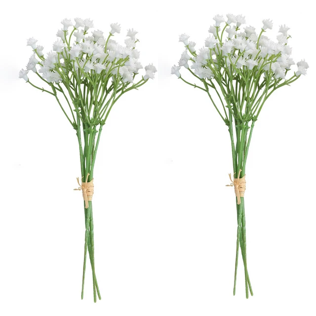 White Babys Breath Flowers Artificial White Fake Flowers Gypsophila DIY