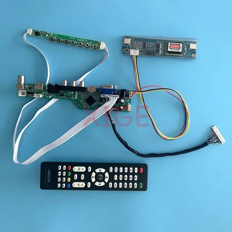 

Плата драйвера для ЖК-экрана LM220WE1 M220Z1 LTM220MT05 LTN190W1, аналоговый ТВ LVDS, 30-контактный Экран AV + USB + IR + VGA + HDMI, комплект «сделай сам» 2CCFL 1680*1050