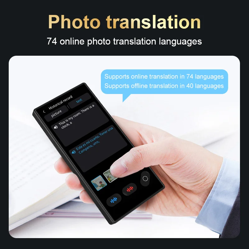 S35 Language Translator Device ChatGPT 148 Languages Smart Ai Voice Translating 18 Offline Pocket Dictionary Offline Translation
