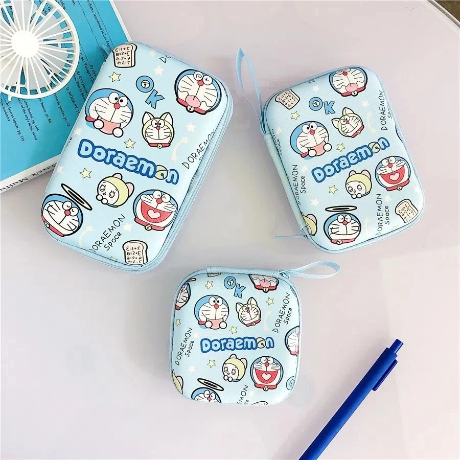 Doraemon fashion Headset Data Cable Storage Bag Charger Power Bag Portable Cartoon boy girl Coin purse 2