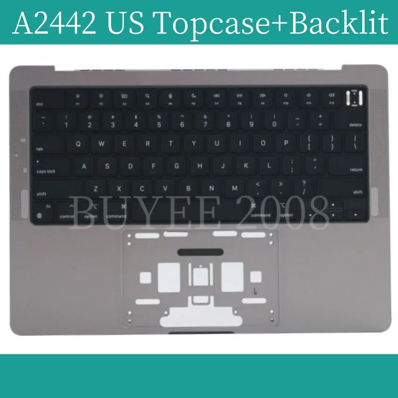 Originale Nuovo A2442 Palmrest Top Case Grigio Argento Per Macbook Pro Retina 14.2 "A2442 Us Keyboard Topcase Retroilluminato 2021