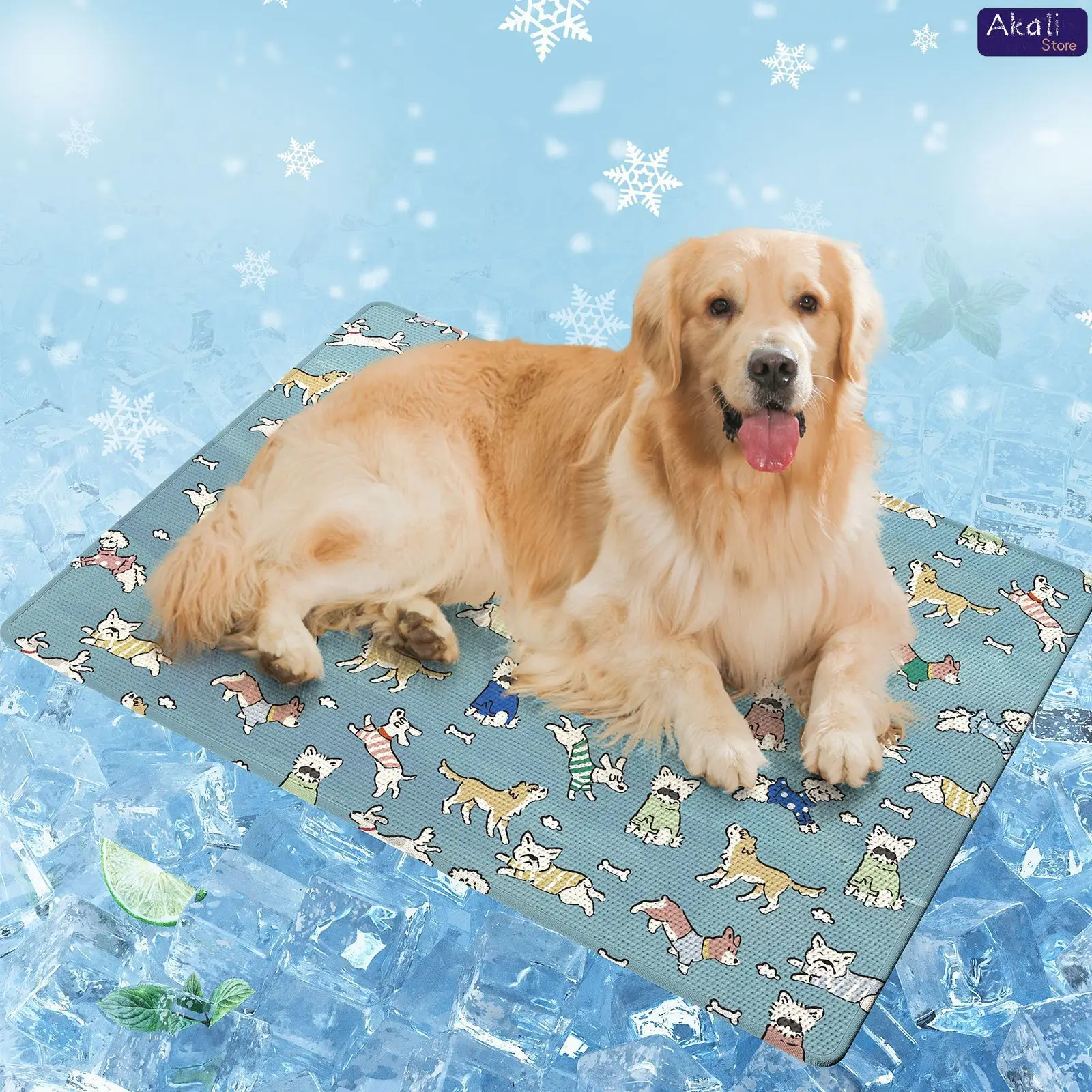 Cooling Pet Mat For Dogs Cats Self Cooling Ice Pad Washable Non Slip Portable Cooling Bed Quick Dry Summer Pet Mattress_voghion.com
