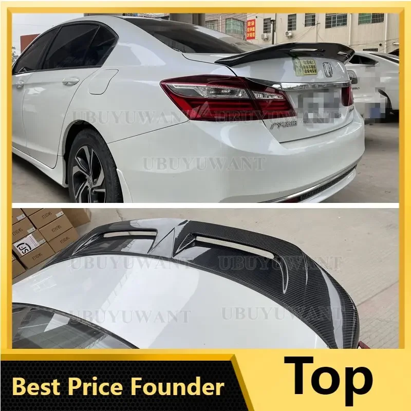 

Глянцевый спойлер для заднего крыла из углеродного волокна/ФАП, для Honda Accord 2014, 2015, 2016, 2017 года