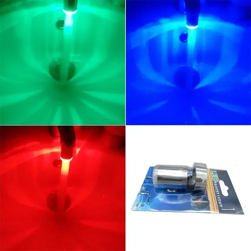 Zhang Ji LED Temperature Sensitive 3-Color Light-up Faucet Kitchen Bathroom Glow Water Saving Faucet Aerator Tap Nozzle Shower - Image 3
