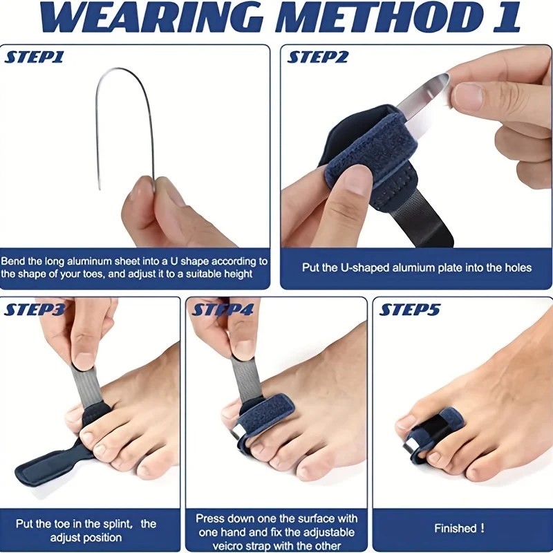 1pc Toe Splint Toe Straightener for Hammer Corrector for Women Brace Hammertoe Splint Wrap Covers Broken toe corrector
