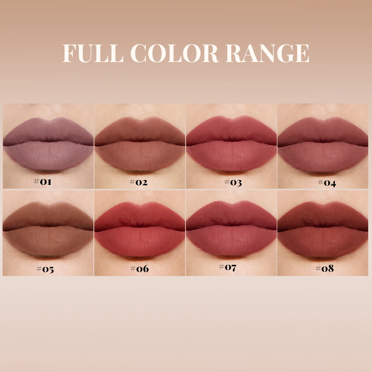 Velvet Matte Liquid Lipstick Set - 8 Long-Lasting Shades for Bold & Beautiful Lips