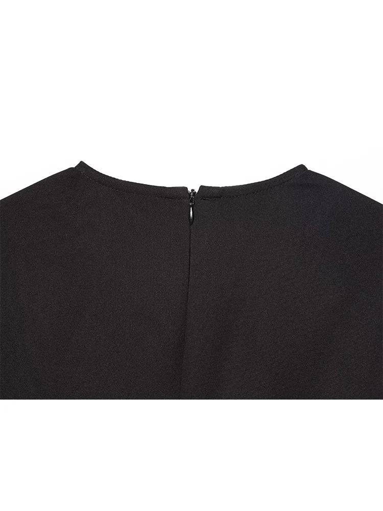 New Arrivals Women's Belt Long Dress Round Neck Long Sleeve Slim Fit Temperament Elegant Midi Dress Ladies Office Fashion Dress