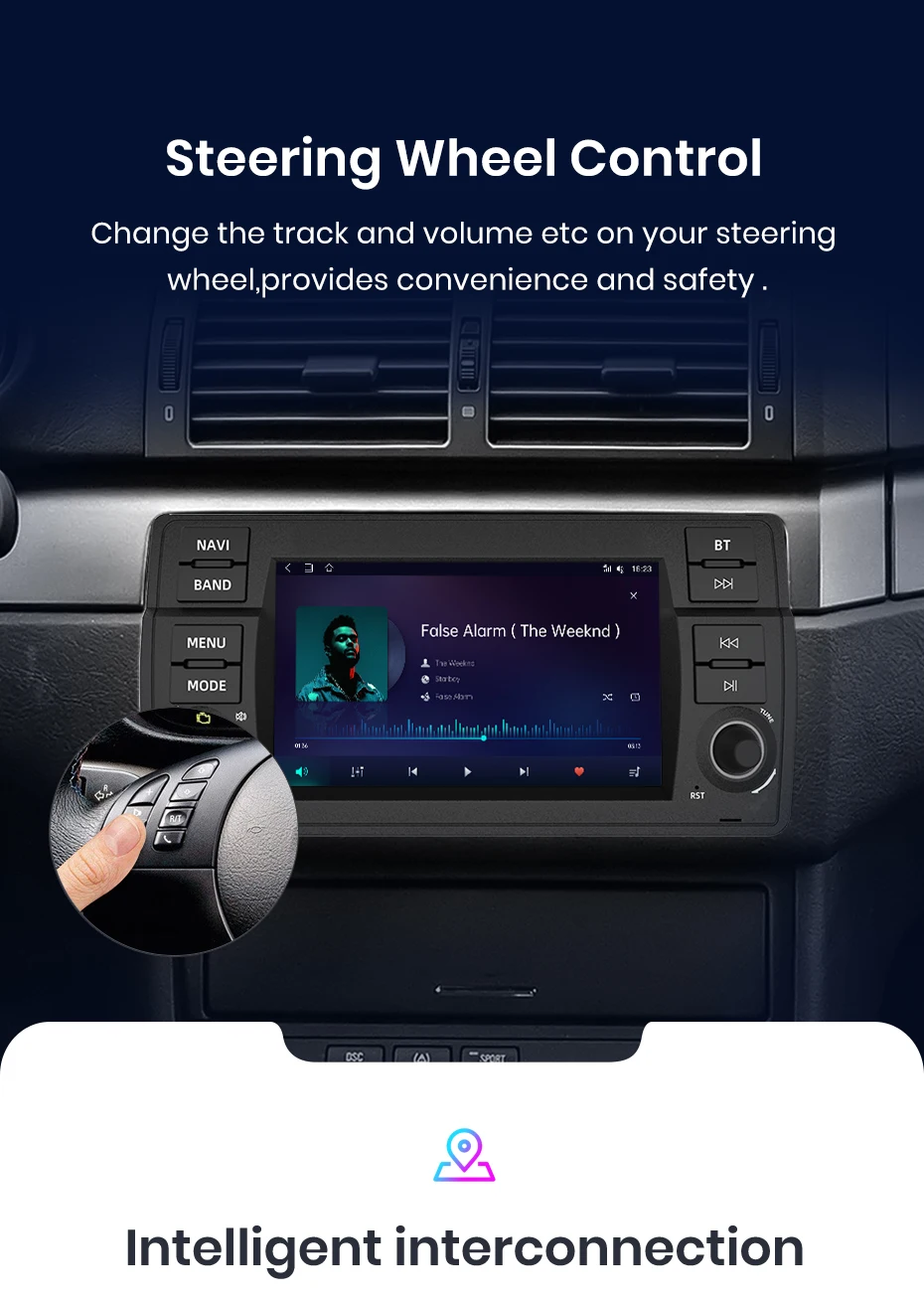 Junsun V1pro AI Stimme Autoradio Android Auto Radio Für BMW E46 M3 318/320/325/330/335 Carplay 4G Auto Multimedia GPS 2din – Detail 15