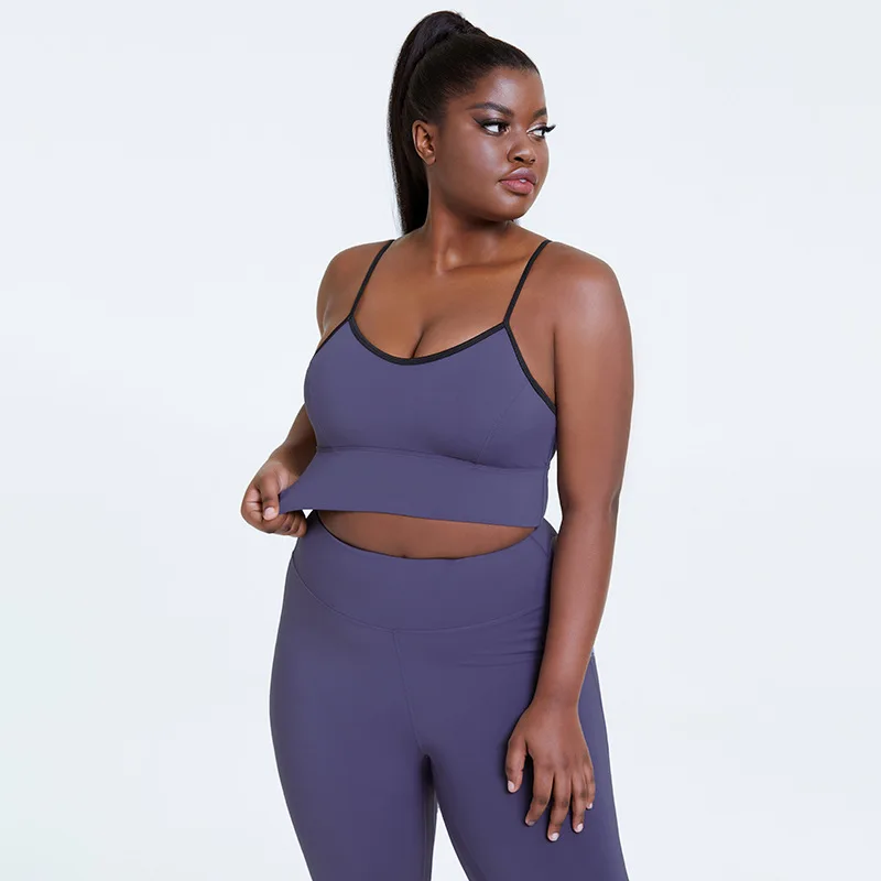 Donne Plus Size Yoga Suit palestra Sport set reggiseno femminile grande