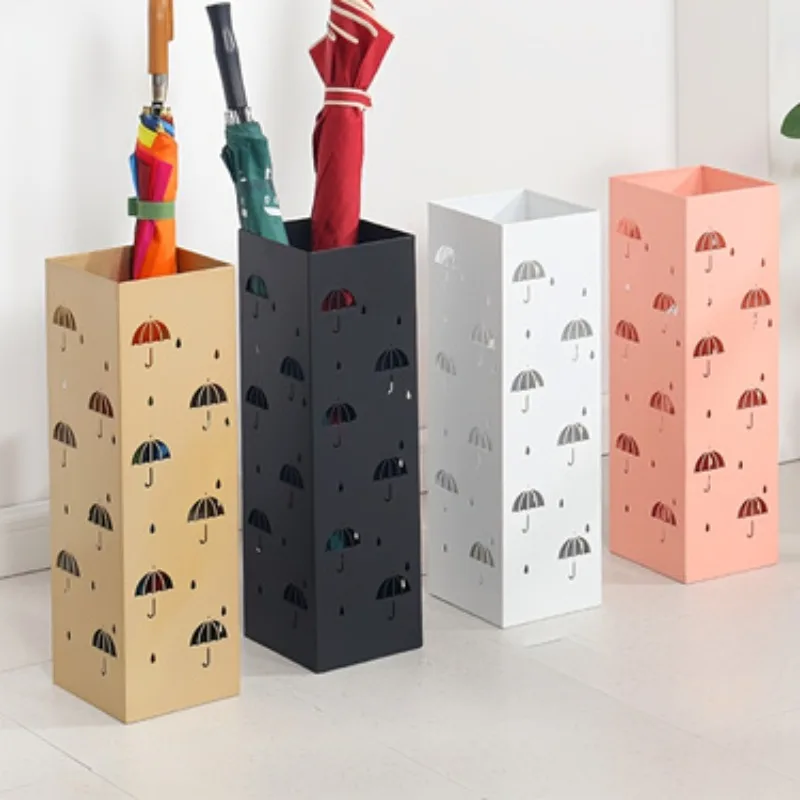 Iron door umbrella rack storage device Umbrella raindrop ventilation Creative design umbrella storage bucket economic simplicity