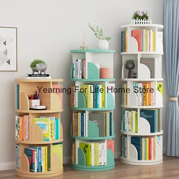 디스플레이 회전 책장 어린이 작은 그림 책 선반, 거실 학생 간단한 보관 선반, 가정 가구, WKBS