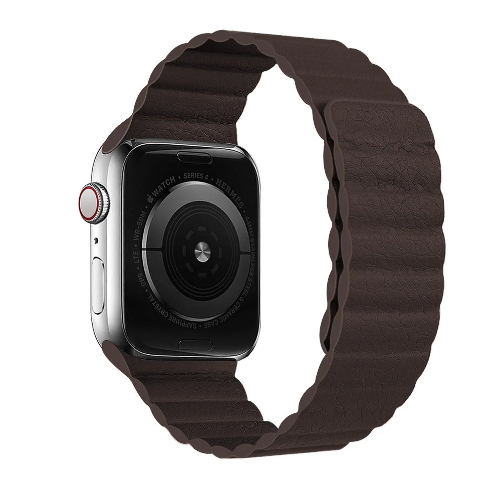 Elegant Leather Loop Strap with Magnetic Closure