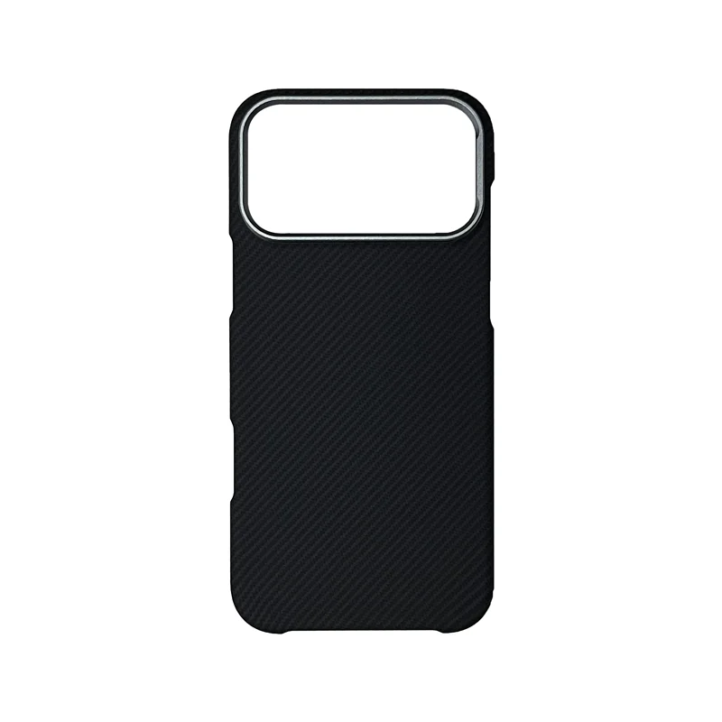Carbon Fiber Abstract Geometric MagSafe Case with Alloy Armor and Military-Grade Shockproof Protection