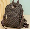 New High Quality Soft Leather Vintage Backpacks Women's Letter Printed Designer Shoulder Bags Large Capacity Travel Backpack 1