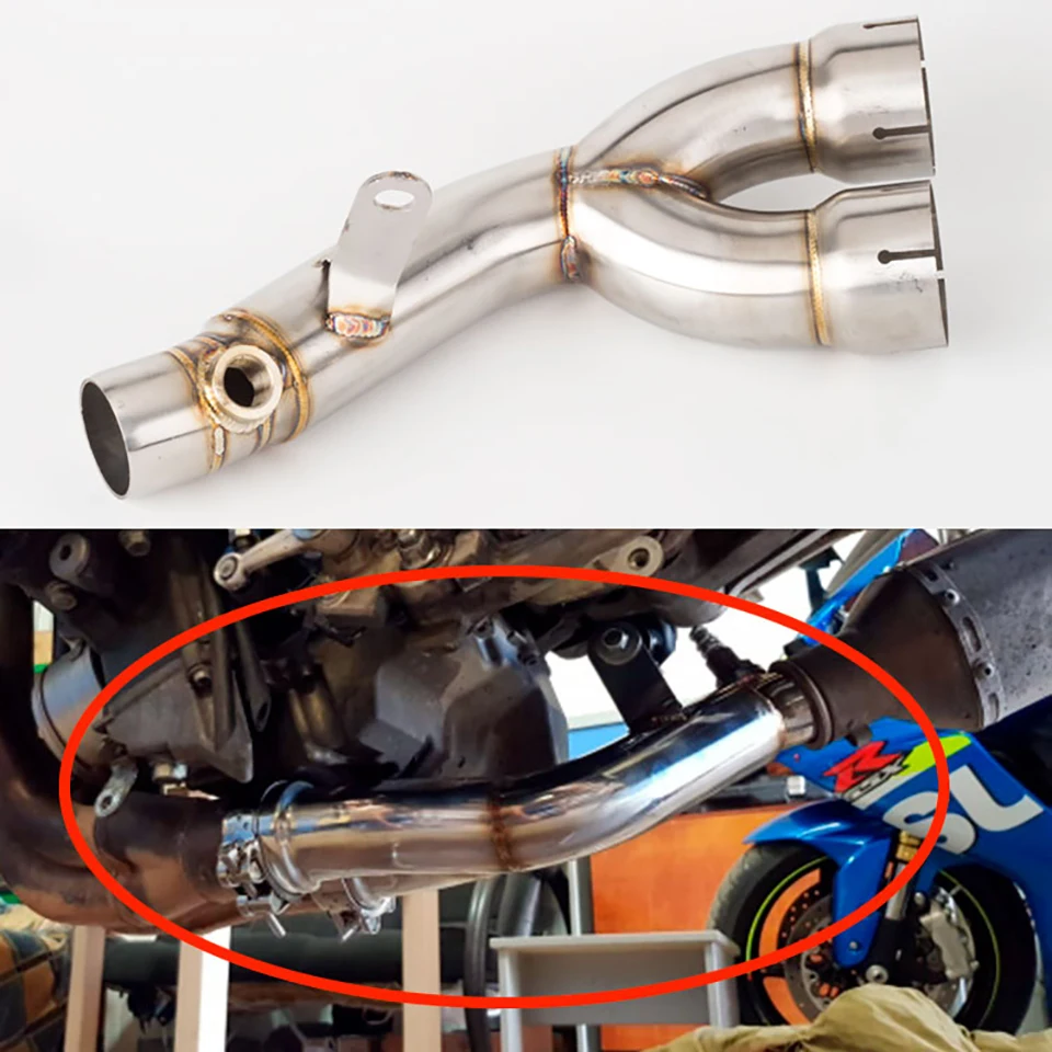 Per Yamaha Yzf R6 2006 - 2019 R6 Silenziatore Di Scarico Tubo Di Collegamento R6 Silenziatore Tubo Silenziatore Sistema Yzf-R6 Scarico