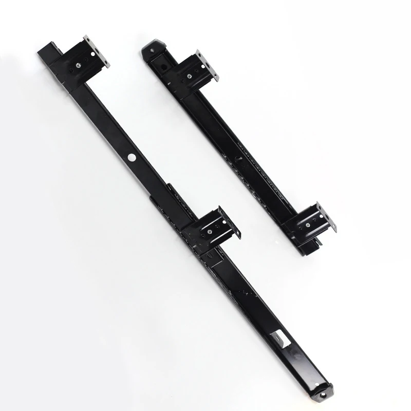 Black Stainless Steel Keyboard Track Strong Bearing Capacity Rust Proof Suitable for Desk Two Section Slide Track Mute 14"