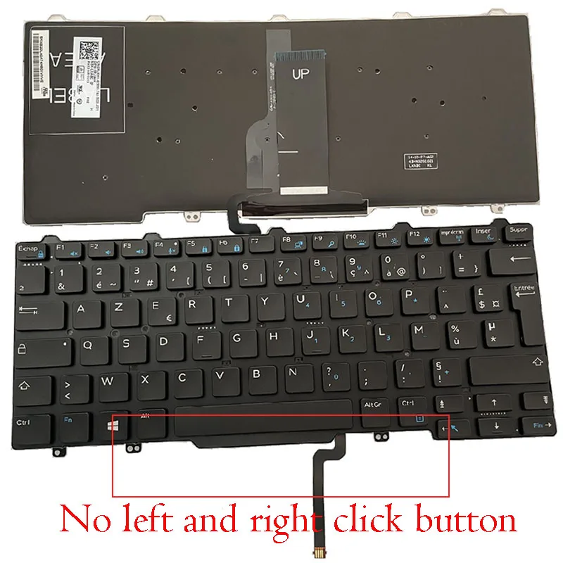 Teclado Retroiluminado para Dell Latitude Novidades Azerty Francês Laptop de Substituição E5490 E7490 E5470 E5480 E7450 E7470 E7480 - Imagem 3