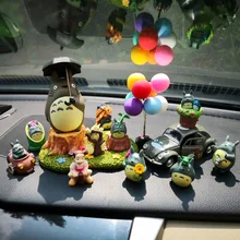 토토로 인형 스튜디오 지브리 이웃집 토토로 보블 헤드 액션 피규어, PVC 자동차 장식, 어린이 선물용 소장 모델 장난감