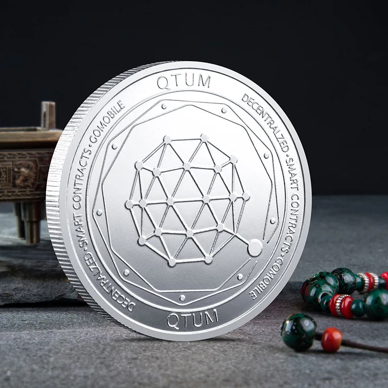 Crypto Currency Coin Collection with Plastic Display Case - Premium Metal Set