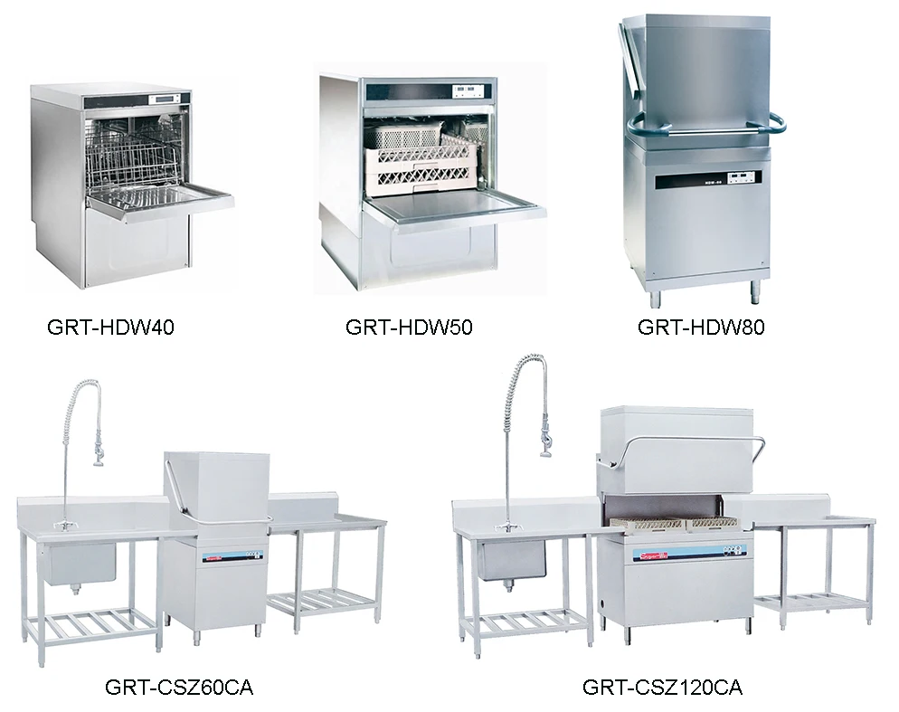 GRT-HDW50 Professional Restaurant Countertop Glass And Dish Washer Used Commercial Dishwasher 5