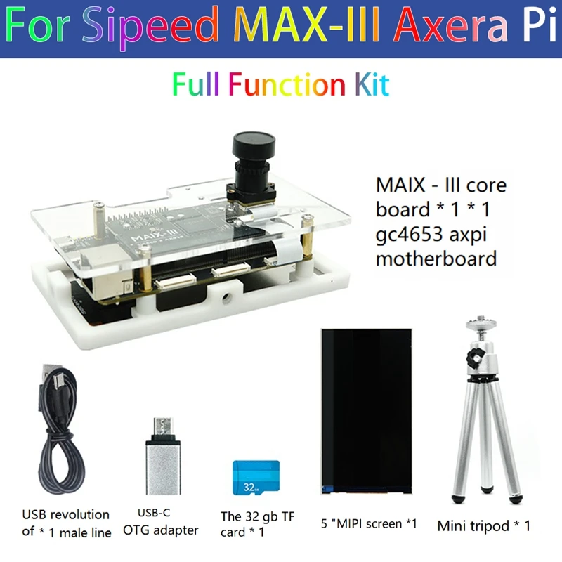 

New For Sipeed MAX-III Axera Pi Full Function Kit 2GB LPDDR4X 3733Mhz 4K@30Fps AI Soc Support Dual RGMII/RMII Interface