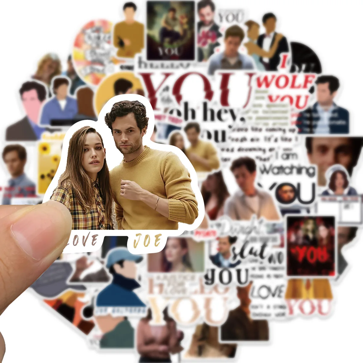 You TV 쇼 아메리카 스티커, 빈티지, DIY, 어린이 노트북, 수하물, 전화, 오토바이, 노트북, 냉장고, 데칼 장난감, 10 개, 52 개