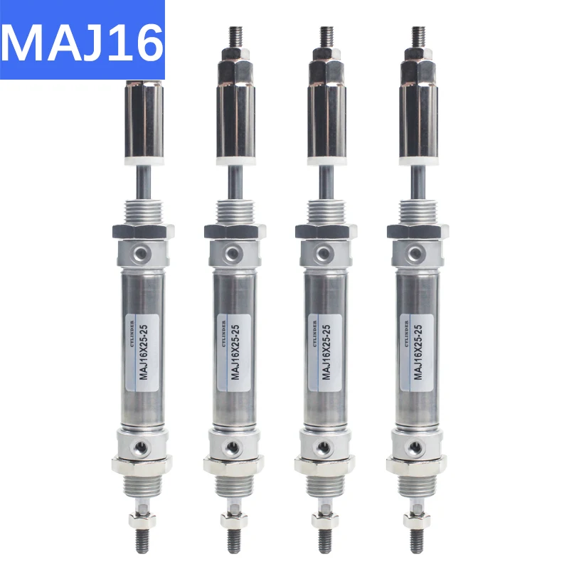 空気圧 標準シリンダー 空気圧ステンレスエアシリンダーボア20mm 10-300mmストロークダブルアクションミニラウンドシリンダー 空気圧  標準シリンダー エア空気圧シリンダーMA 16/20/25/32/40mmステンレス鋼25-500mmストローク二重演技ミニ  不可抗力16シリーズ高品質 ... 空気圧 標準シリンダー 空気圧ステンレスエアシリンダーボア20mm 10-300mmストロークダブルアクションミニラウンドシリンダー