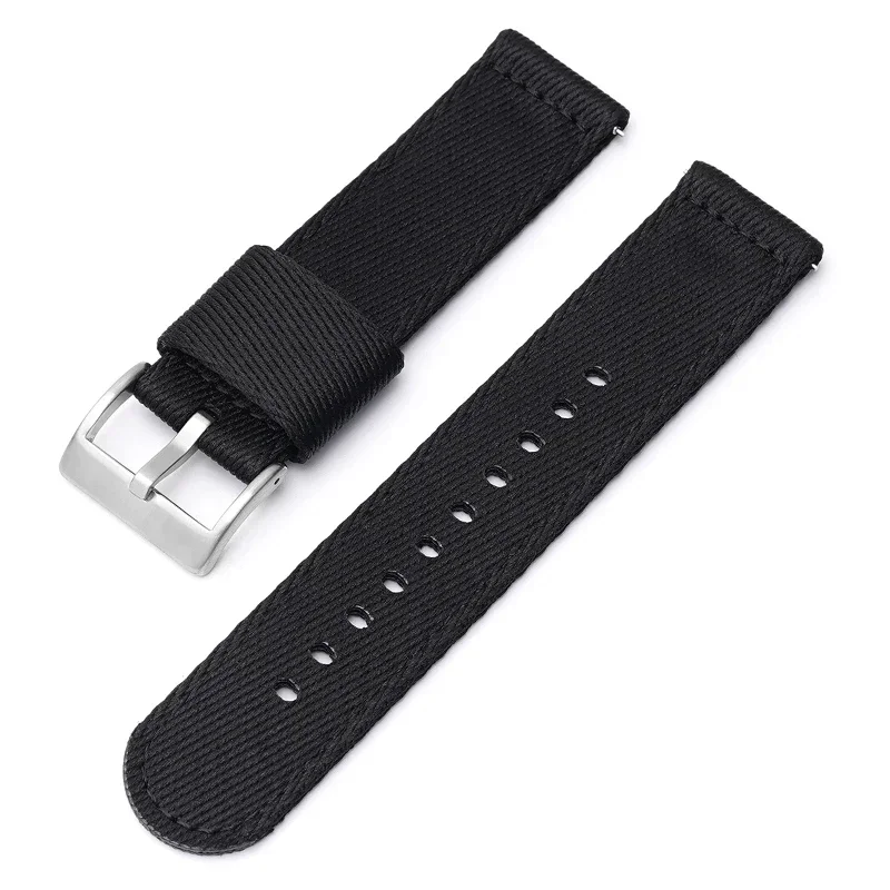 Durable Nylon Woven Canvas Strap for Outdoor Sports Watches - 20mm 22mm