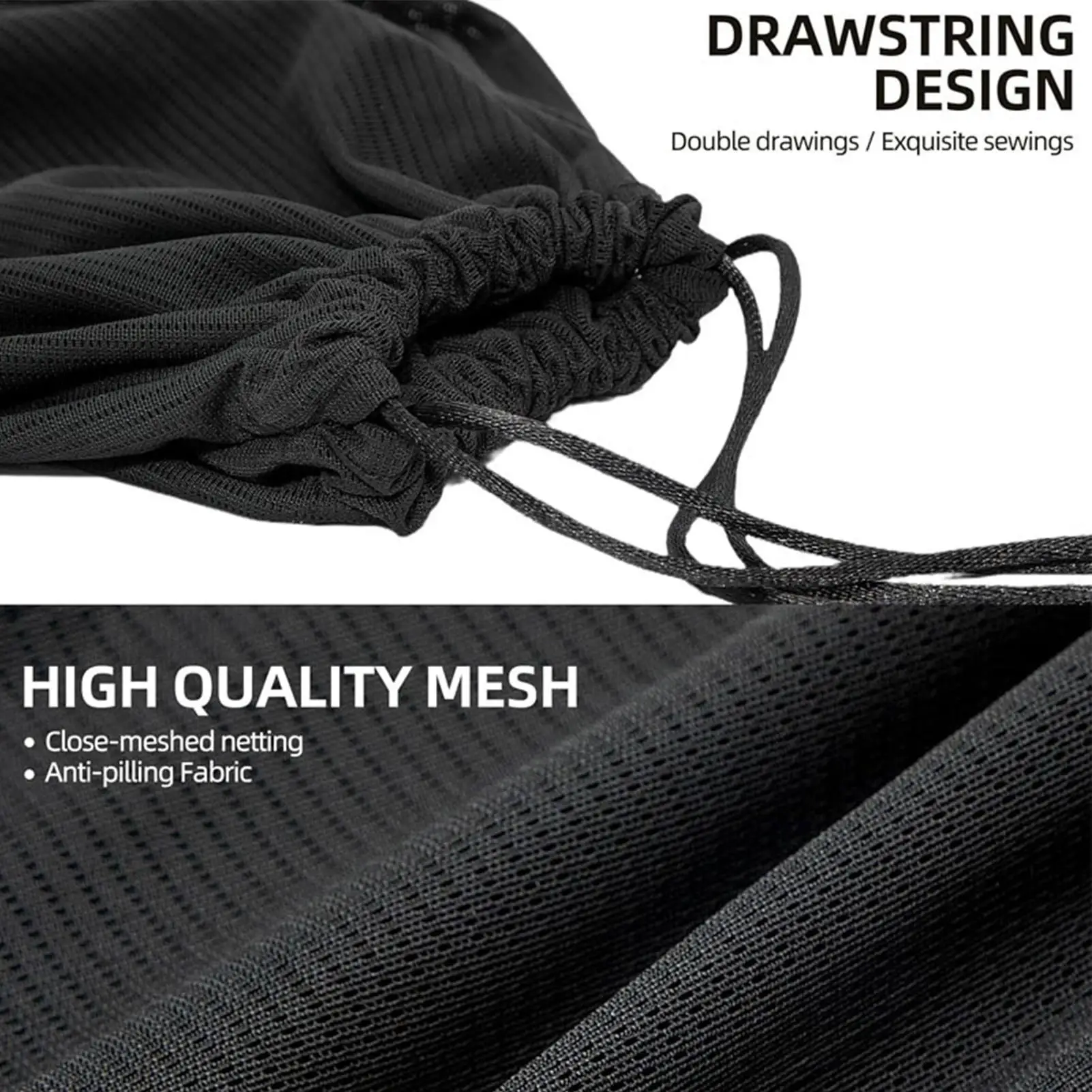 Pond Pump Bag Mesh Filter Bag Anti-Clogging Cover with Drawstring Fine Mesh Screen for Garden Aquarium Fountain Outdoor Backyard