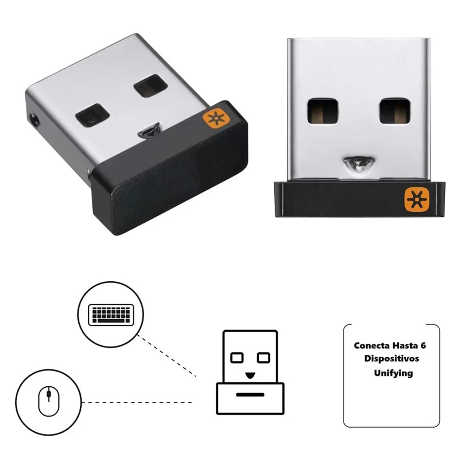 무선 동글 USB 수신기 어댑터는 로지텍 유니파잉 M905/M325/M585/M510용 6개 장치 USB 수신기 통합 어댑터를 지원합니다.