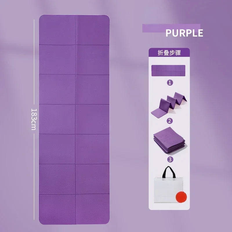 Collection foldable yoga mat eco friendly TPE double sided non-slip for workout