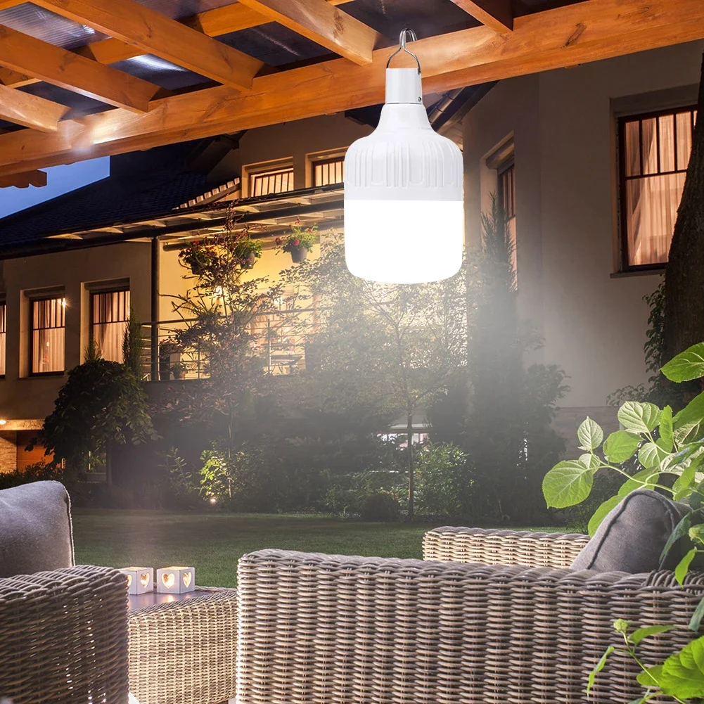 650W Portable Lantern Bulb Camping Light USB Rechargeable LED 5 Lighting Modes High Power Tent Light Outdoor Emergency
