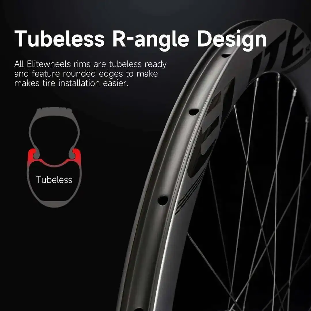 EDGE カーボンホイール チューブラー ELITEWHEELS EDGE 超軽量 1314 グラムロードディスクカーボン