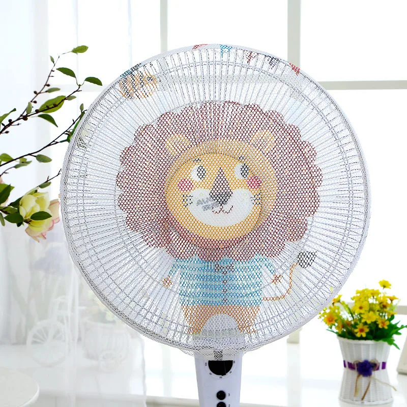50cm Safety Net Cover Electric Fan Dustproof Cartoon Floor Standing Fan Cover Children Anti-Pinch Hand Baby Security Protection