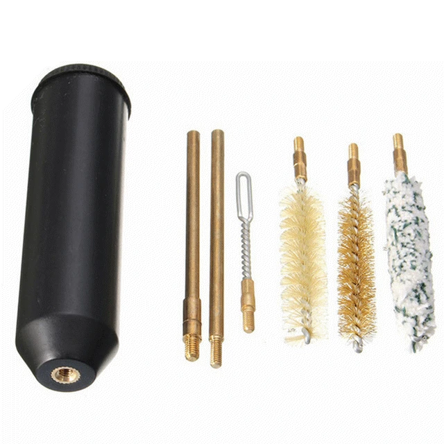 shotgun cleaning kit 7Pcs/Set Hand Gun Rod Brush Pocket Size Pistol Cleaning Kit Pistols Cal.38/357/9Mm Outdoor Gun Cleaning Tools Accessories