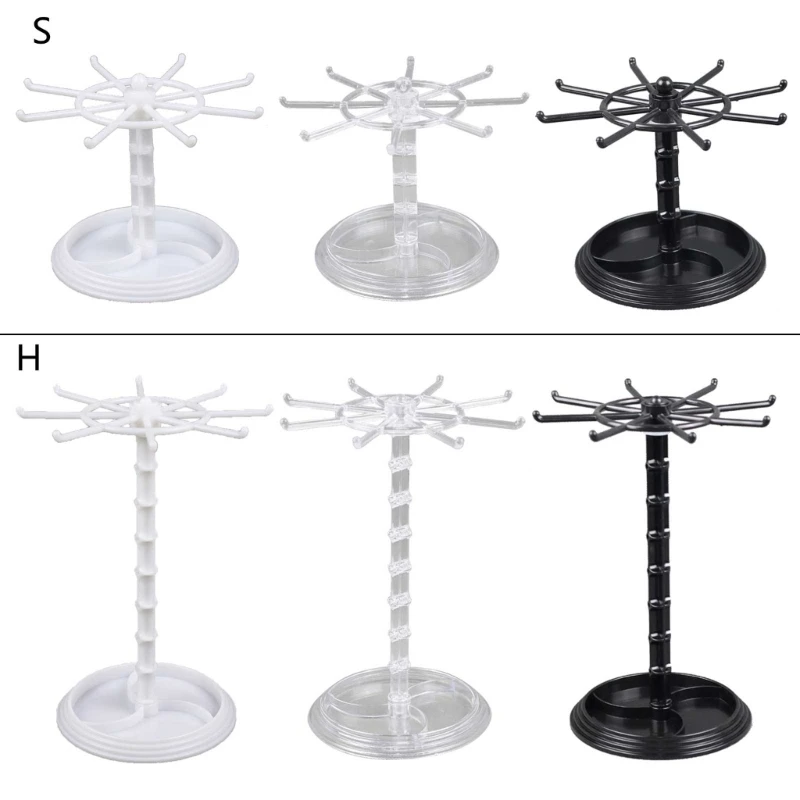 

Jewelry Rotating Display Holder Necklace Keychain Stand Rack Hook